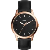 Fossil **Minimalistisk kvartsururtavla, äkta läderarmband, multifunktionell texturerad subdials**. Betonar maskulint i diskret klassiskt elegant ) FS5376 svart