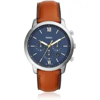 Fossil Neutra Chronograph Brun Läderklocka FS5453 blue
