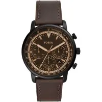Fossil Herrklocka med Multifunktion, Kvartsverk - Svart Urtavla, Sportig Design, Hållbart Boett. Lämplig för sport, arbete och fritid. Modell: FS5529/FS5415. brun