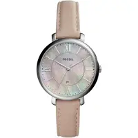 Fossil Elegant Quartzklocka för Kvinnor - slitstarkt äkta läderarmband, högkvalitativt rostfritt stål & reptålig tidlös minimalistisk klocka. ES4151 vit