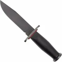 Ka-Bar State &amp; Union Mark I Red Spacer USN SU6425MK, Gun Blued 1095CV, Stacked Leather, fixed knife