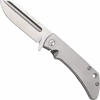 Ka-Bar State &amp; Union OSF SU6420, Stonewashed S35VN, Silver Titanium pocket knife