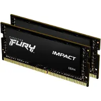 Kingston FURY Impact - DDR4 - sats - 64 GB: 2 x 32 GB - SO DIMM 260-pin - 3200 MT/s / PC4-25600 - CL20 - 1.2 V - ej buffrad - icke ECC - svart