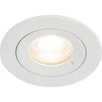 QAZQA Smart infälld spotlight vit rund IP44 inkl. Wifi GU10 50mm - Xena