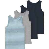 Name it Linne - Noos - 4-pack - NkmTank - Aquamarine - - 11-12 år (146-152) - Linne