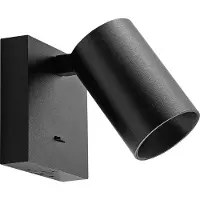 Deko-light CAN TILT väggspot, svart, 10 x cm, metall, USB-strömställare, Svart, Vardagsrum / matsal, Aluminium / grå / zink, Spotlight