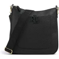 Ralph Lauren för kvinnor. 431970152001 Cameryn crossbody-väska i kornigt läder svart (OSFA), Casual, Hud