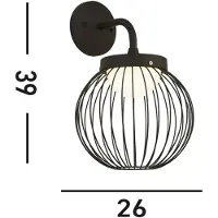 Searchlight Vägglampa utomhus X Cabin, Svart, Aluminium / grå / zink, Modern, Utomhusvägglampa