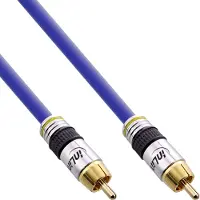 Intos Premium RCA video- och digitala ljudkabel RCA hane/hane guldpläterad 20 m