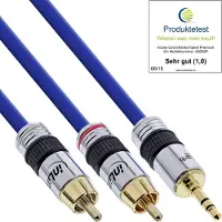 InLine Jack 3.5mm - RCA (Cinch) x2 cable 15m blue (89945P)