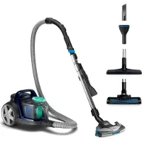 Philips PowerPro Active FC9556 - Dammsugare - med behållare - utan påse - louros-blå
