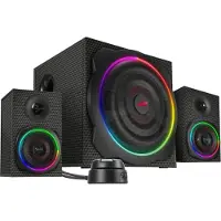 Speedlink GRAVITY CARBON RGB - Högtalarsystem - för persondator - 2.1-kanals - trådlös - Bluetooth - 60 Watt (Total)