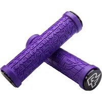 Race Face Lock-On Grippler Handtag, Lila, 30mm