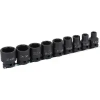 Irimo Set Med 9 Slagverktyg 1/2´´ Sexkantigt På Skena 8-27 Mm