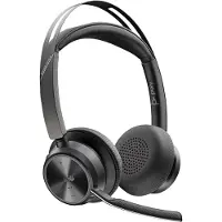 Poly Voyager Focus 2 - Headset - på örat - Bluetooth - trådlös - aktiv brusradering - USB-C via Bluetooth-adapter - svart - Zoomcertifierad, Certifierad för Microsoft-teams