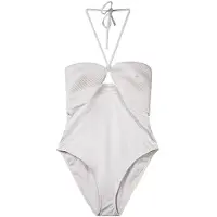 Calvin Klein Halter Neck Swimsuit Structured