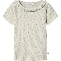 Lil´ Atelier Lil' Atelier T-shirt - Rib - NmfHulla - Coconut Mjölk - - 3 år (98) - T-shirt