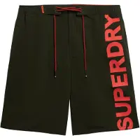 Superdry för män. M3010238A Klassisk grön baddräkt (S), Strandkläder, Återvunnen polyester, Hållbar