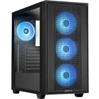 Chieftec Gamer Series Hunter 3 - Tower spel - utökad ATX - genomskinlig sidopanel (härdat glas) - ingen strömförsörjning (ATX) - svart - USB/ljud