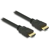 DeLOCK HDMI Anslutningskabel HDMI-A-kontakt 5 m Svart 84409 Rund, Skärmad, guldpläterad kontakt, tvinnad HDMI-kabel