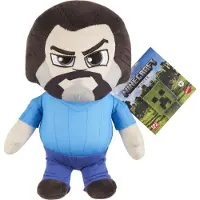 Mattel Minecraft Basic Plush Characters 8-tums Collectible Soft Dolls inspirerade av videospelet Steve Jack Black