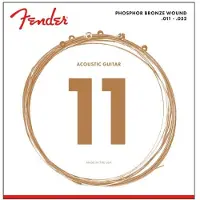 Fender Phosphor Bronze Akustiska Gitarrsträngar, Ball End, 60CL .011-.052