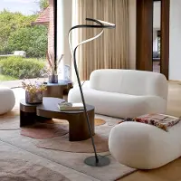 Schuller Valencia LED golvlampa Danza, dimbar, Svart, Vardagsrum / matsal, Metall, Modern, LED-golvlampa