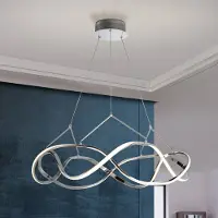 Schuller Valencia Pendellampa Molly, dimbar, Förkromad / silver, Vardagsrum / matsal, Metall, Modern