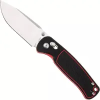 CJRB Shale J1943-BRE, Stonewashed AR-RPM9, Black Red G10, pocket knife