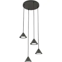 Emibig Hänglampa Elit LIGHTING, dimbar, Svart, Vardagsrum / matsal, Metall, Modern, Pendellampa