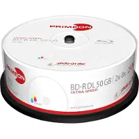 Primeon 2761319 Blu-ray BD-R DL 50 GB 25 st Spindel Skrivbar