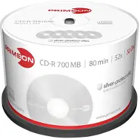 Primeon 2761102 CD-R 80 700 MB 50 st Spindel Matt silveryta