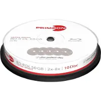Primeon ultra-protect-disc - 10 x BD-R DL - 50 GB 2x - 8x - skrivbara etiketter - silver - spindel