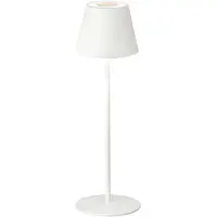 FH Lighting LED-bordslampa Cosenza med batteri RGBW sandvit Cosenza, dimbar, Vitt / opal, Vardagsrum / matsal, Metall, Modern