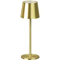 FISCHER&HONSEL GMBH LED-bordslampa Roxi, mässingsfärgad, metall, IP54 Dimmer dimbar, Mässing / guld, Vardagsrum / matsal, Metall, Modern