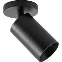 Deko-light CAN TILT takspotlight, svart, Ø 8 cm, 1 lampa, metall GU10 TILT, dimbar, Svart, Vardagsrum / matsal, Aluminium / grå / zink, Spotlight