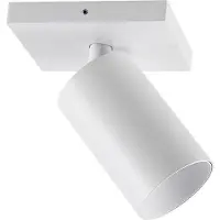 Deko-light CAN TILT takspotlight, vit, 11 x 9 cm, 1 lampa, metall GU10 TILT, dimbar, Vitt / opal, Vardagsrum / matsal, Aluminium / grå / zink, Spotlight