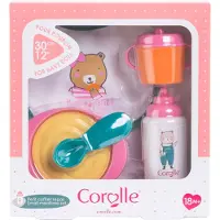 Corolle Baby Doll tillbehrsset med flaskfilt och matningsartiklar fr interaktiv lek och fantasifullt lrande
