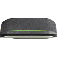 Poly Sync 10 - Högtalartelefon (handsfree) - kabelansluten - USB-A, USB-C - silver