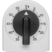 TFA-Dostmann 38.1041, Mekanisk äggklocka, Svart, Vit, 60 min, Plast, Fristående, 66 mm