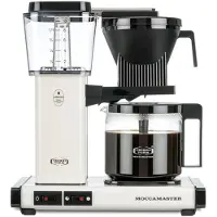 Moccamaster AUTOMATIC WHITE, Droppande kaffebryggare, Malat kaffe, 1520 W, Svart, Transparent, Vit