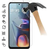 Mtp Products Motorola Moto E15 Härdat Glas Skärmskydd - Case Friendly - Genomskinlig