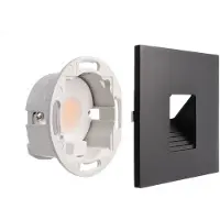 Deko-light LED-vägginbyggnadslampa SET Alwaid svart 8 x cm nivå 2,700K, Svart, Hall, Aluminium / grå / zink, Modern, Väggspotlights