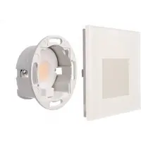 Deko-light LED-vägginbyggnadslampa SET Alwaid, frostat glas, 8 x cm, 2.700 K Alwaid, Vitt / opal, Hall, Glas, Modern, Väggspotlights