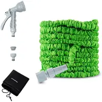 InnovaGoods Tuyau d'arrosage extensible - - 30 m - Pistolet 7 jets - Sac de transport - Adaptateurs inclus