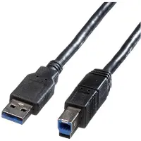 Roline USB-kabel USB 3.2 Gen1 USB-A kontakt, USB-B kontakt 0.80 m Svart Skärmad 11.02.8869