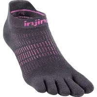 Injinji Women's Run Lightweight No-Show Charcoal
