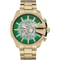 Diesel Analog klocka 'Mega Chief' guld / grön