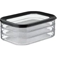 Mepal Modula, Ställ, Rektangulär, 1,7 l, Transparent, Svart, Polyeten, Styrenakrylnitril (SAN), Kött