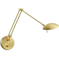 Knapstein LED vägglampa Ninja, dimbar, Mässing / guld, Vardagsrum / matsal, Metall, Modern, LED-vägglampa, vägglampa inomhus